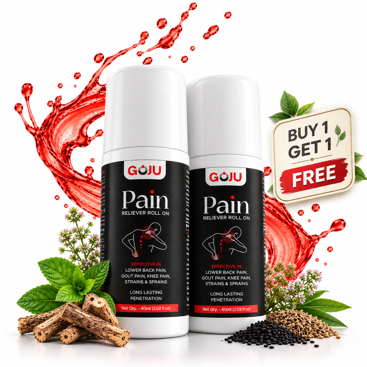 Goju Pain Reliever Roll-On  Buy 1 Get 1 Free