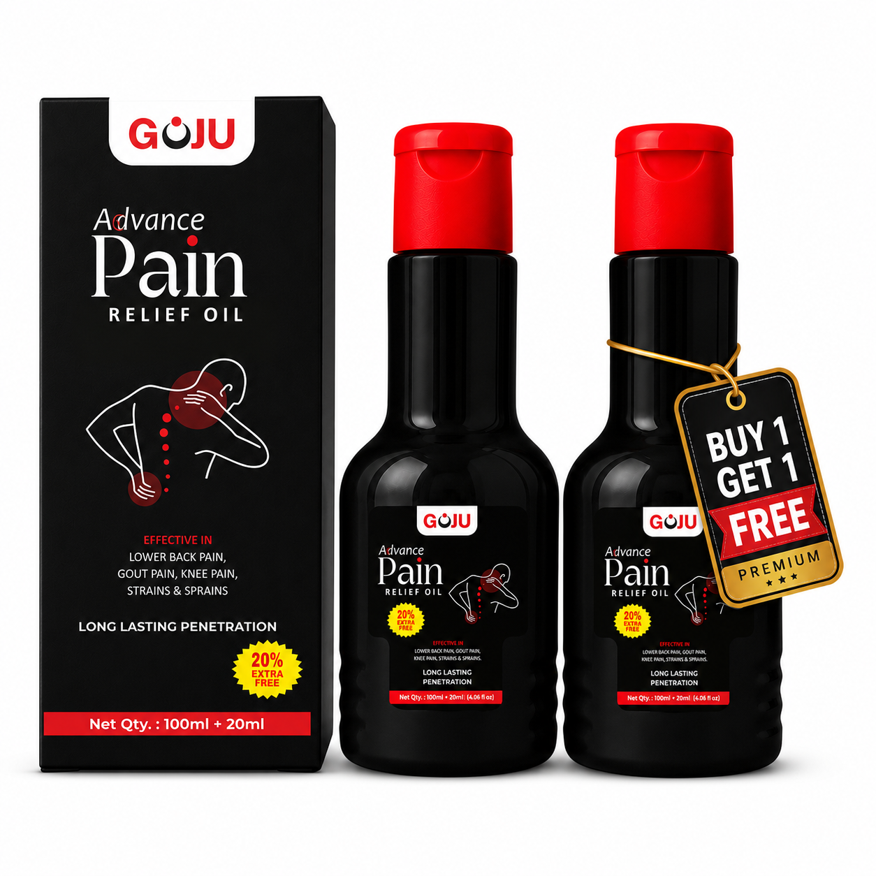 Goju Pain Relief Oil - 120ml + 120ml | Buy 1 Get 1 Free